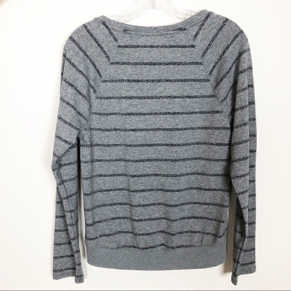 Apt. 9 Glitter Striped Long Sleeve Tee - Size XS - Picture 2 of 5
